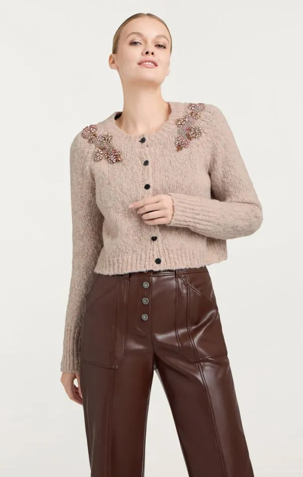 Cinq A Sept Sweaters and Knits Women Diamond Daisies Millie Cardigan Oyster