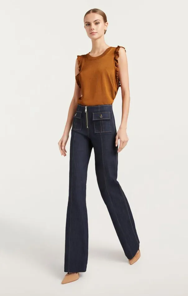 Cinq A Sept Sweaters and Knits Women Knit Lenore Top Pecan