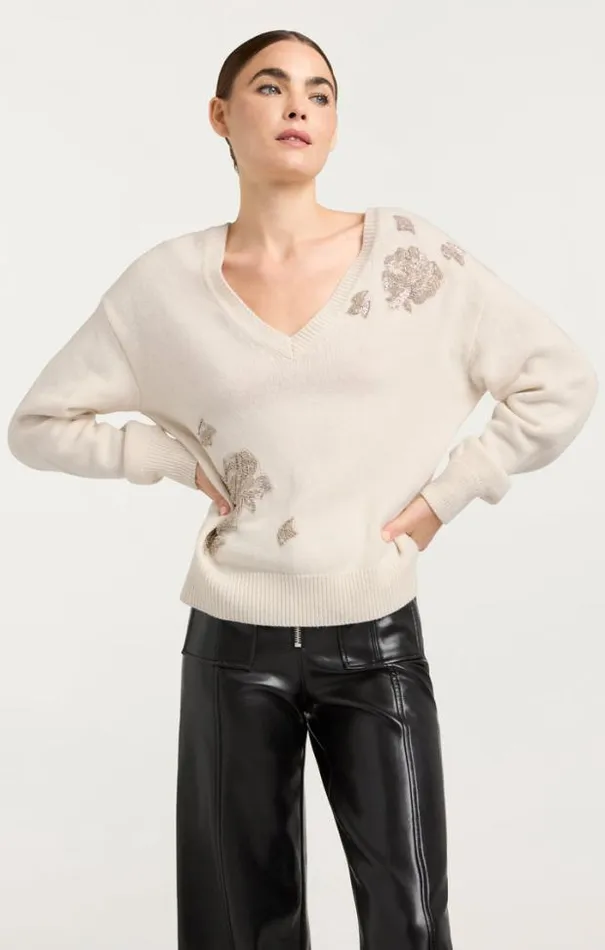 Cinq A Sept Sweaters and Knits Women Maybelline Pullover Ivorysilver