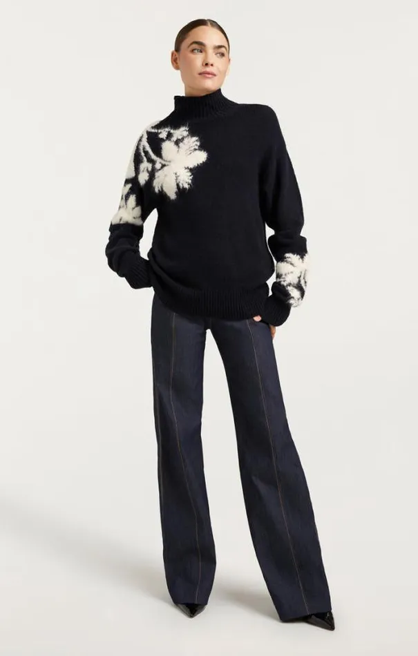 Cinq A Sept Sweaters and Knits Women Sarah Turtleneck Pullover Blackivory
