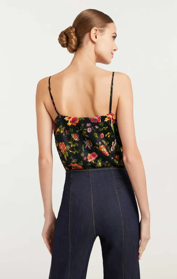 Cinq A Sept Tank Tops and Camisoles Women Beaded Tassel Provence Marta Cami Black Multi