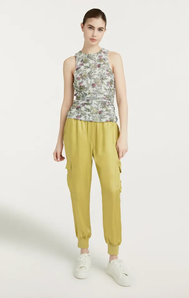 Cinq A Sept Tank Tops and Camisoles Women Botanical Floral Dasha Top Ivory Multi