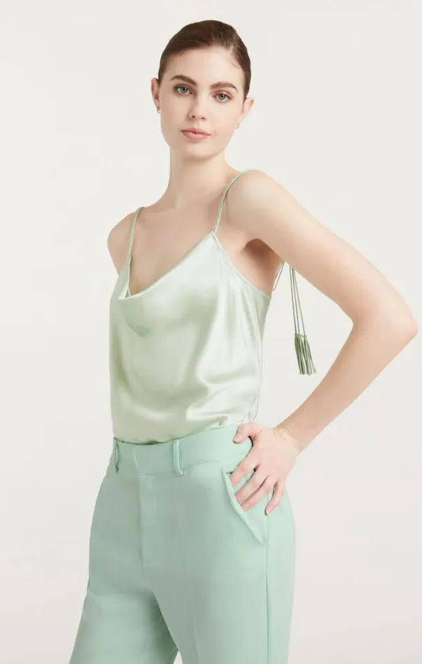 Cinq A Sept Tank Tops and Camisoles Women Braided Marta Cami Celadon