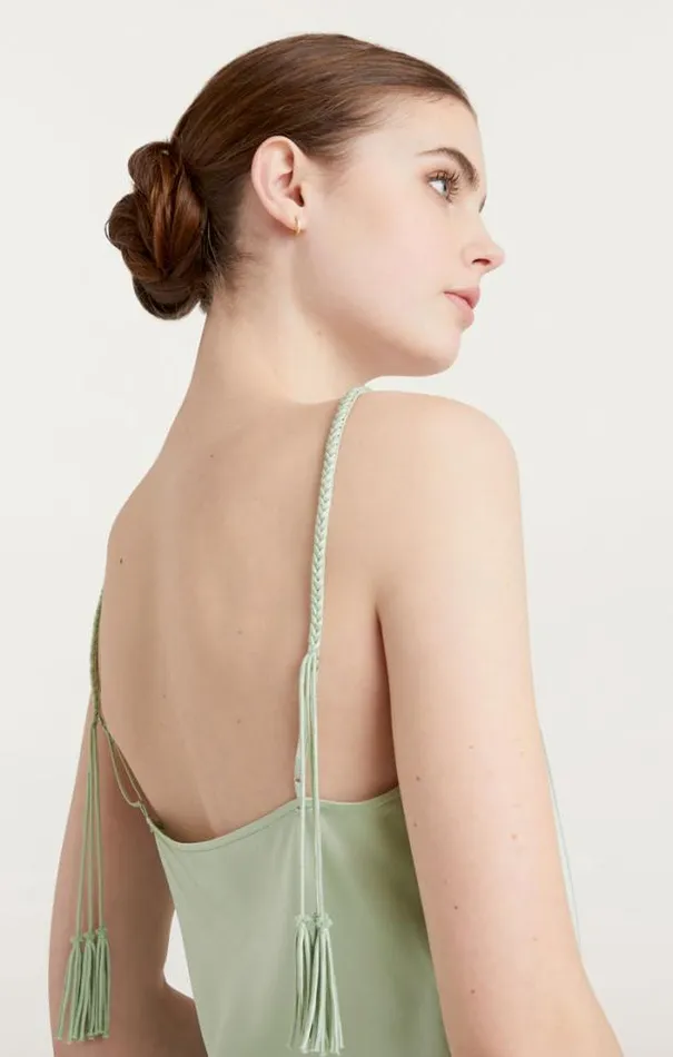 Cinq A Sept Tank Tops and Camisoles Women Braided Marta Cami Celadon
