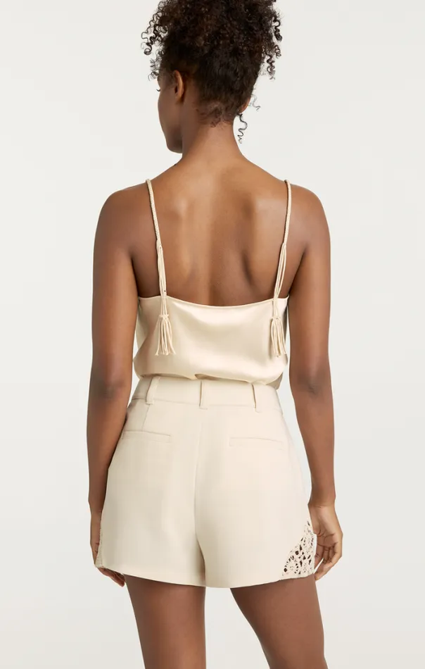 Cinq A Sept Tank Tops and Camisoles Women Braided Marta Cami Light Plaster