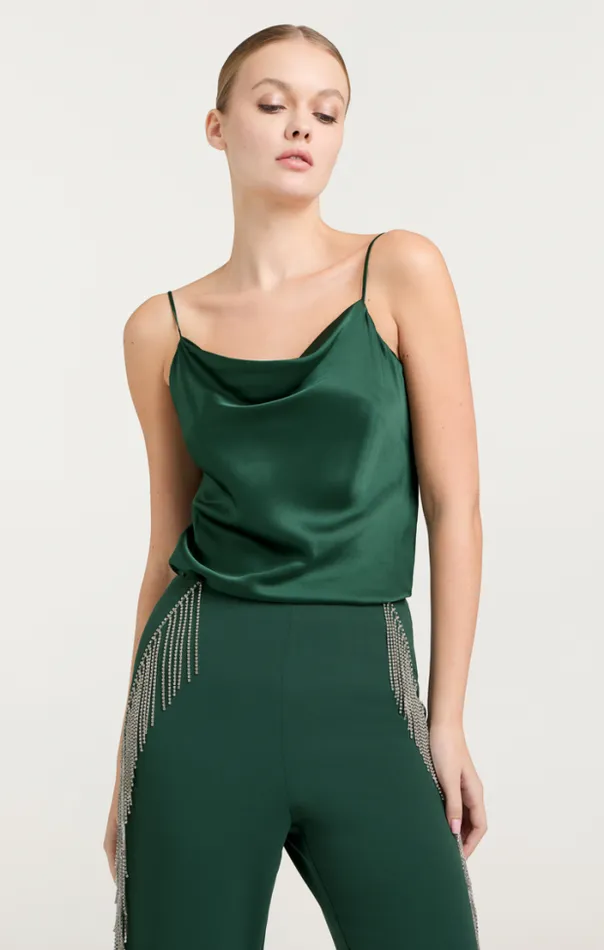 Cinq A Sept Tank Tops and Camisoles Women Marta Cami Dark Emerald
