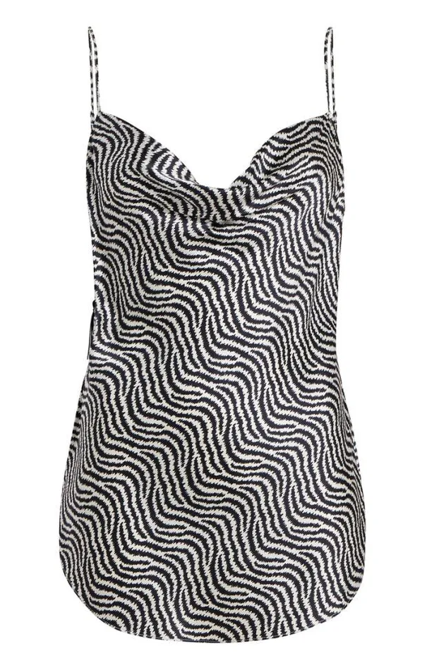 Cinq A Sept Tank Tops and Camisoles Women Zebra Marta Cami Ivorynavy
