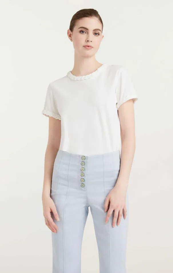 Cinq A Sept Tees Women Braided Tee White