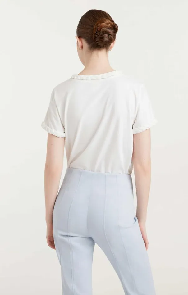 Cinq A Sept Tees Women Braided Tee White