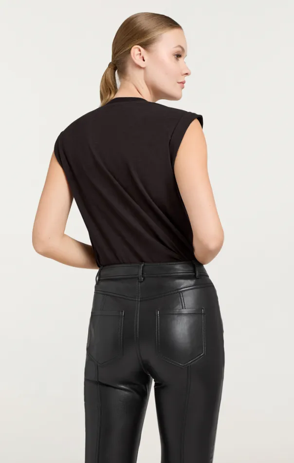 Cinq A Sept Tees Women Crystal Ivy Embellished Bella Tee Black