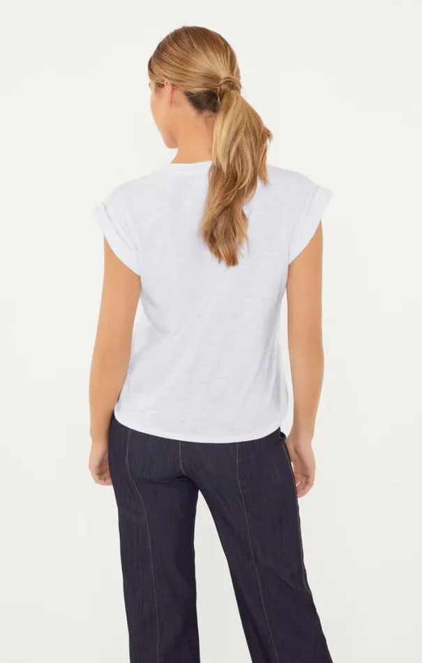 Cinq A Sept Tees Women Ditsy Floral Vneck Bella Tee White Multi