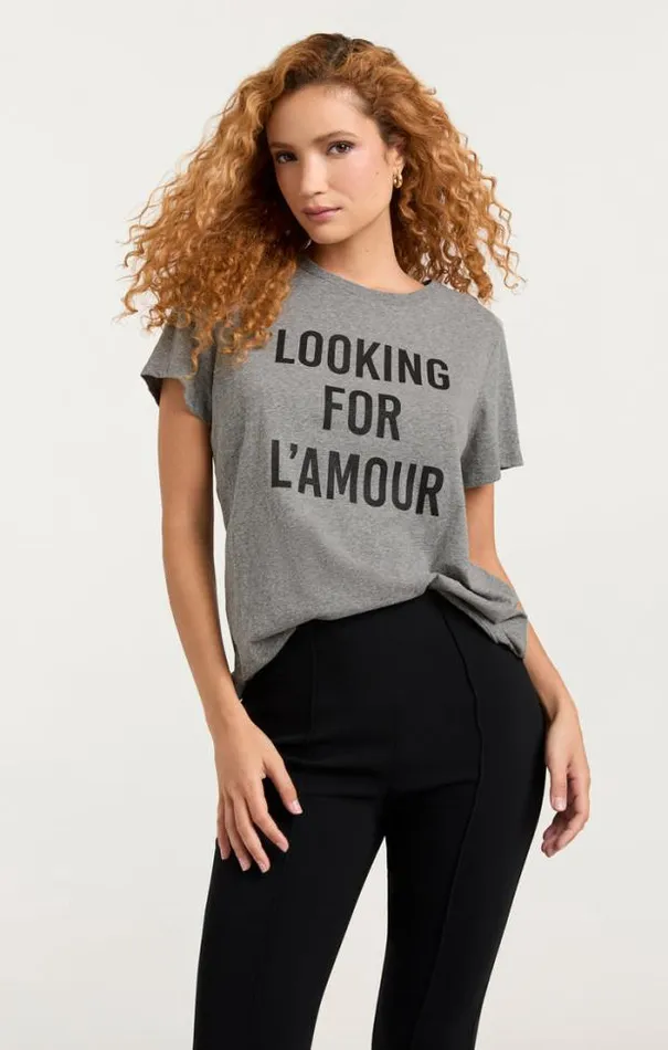 Cinq A Sept Tees Women Looking For L039amour Tee Heather Greyblack