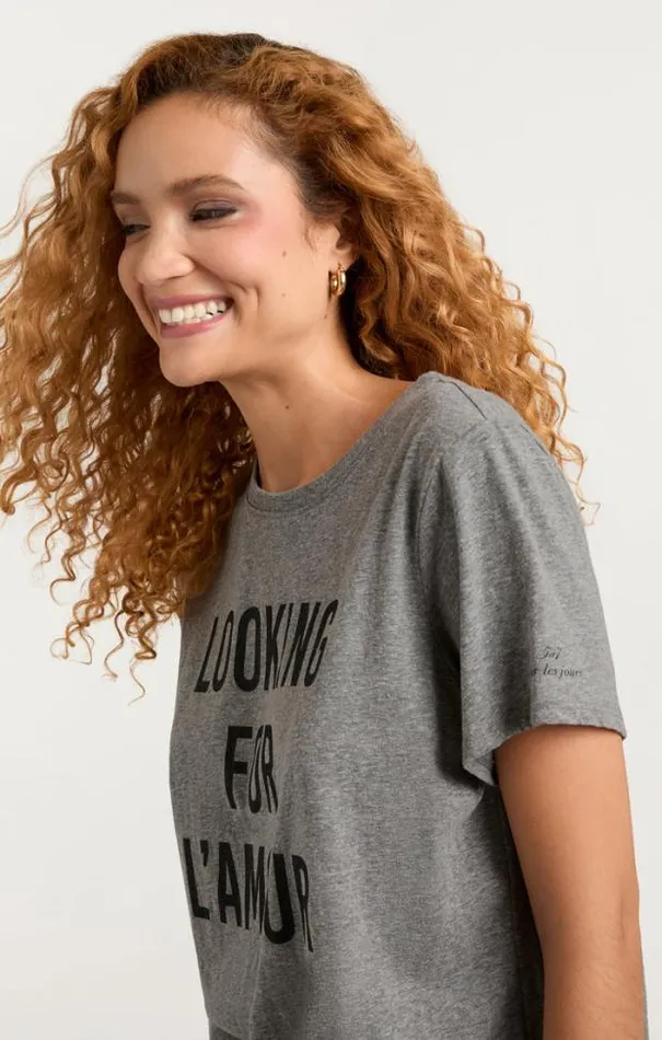 Cinq A Sept Tees Women Looking For L039amour Tee Heather Greyblack