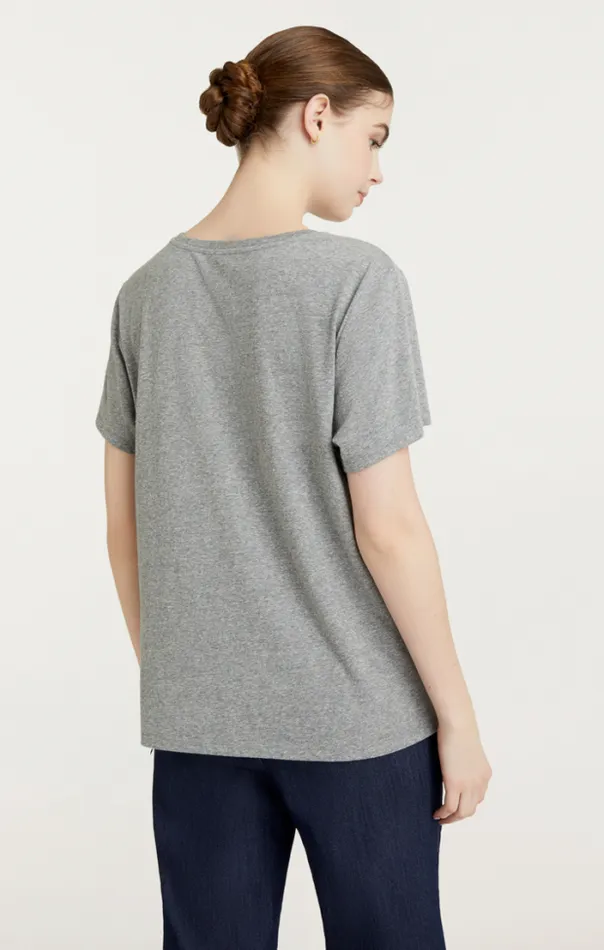 Cinq A Sept Tees Women Love Letter Jadore New York Tee Heather Grey Multi