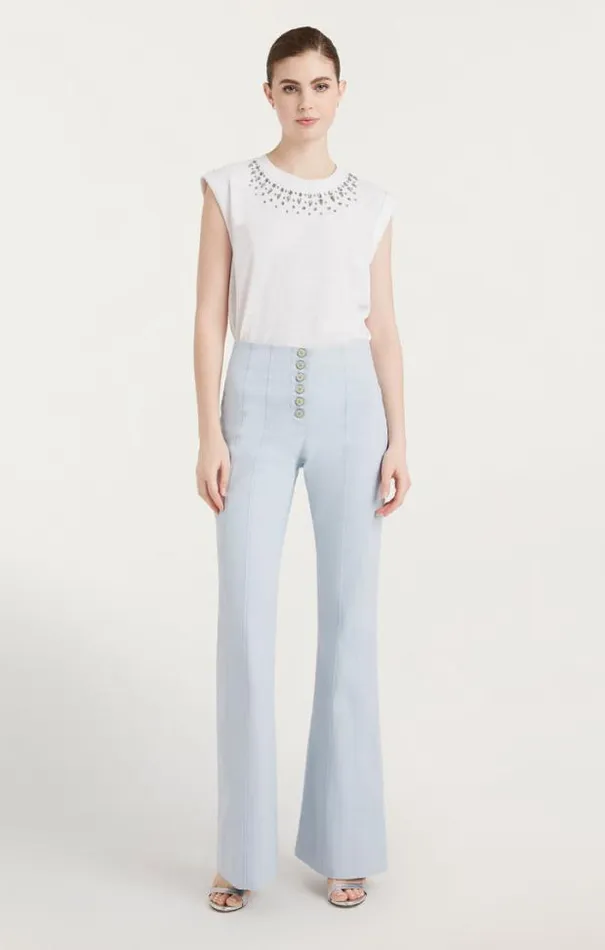 Cinq A Sept Tees Women Mixed Rhinestone Bella Tee White Multi