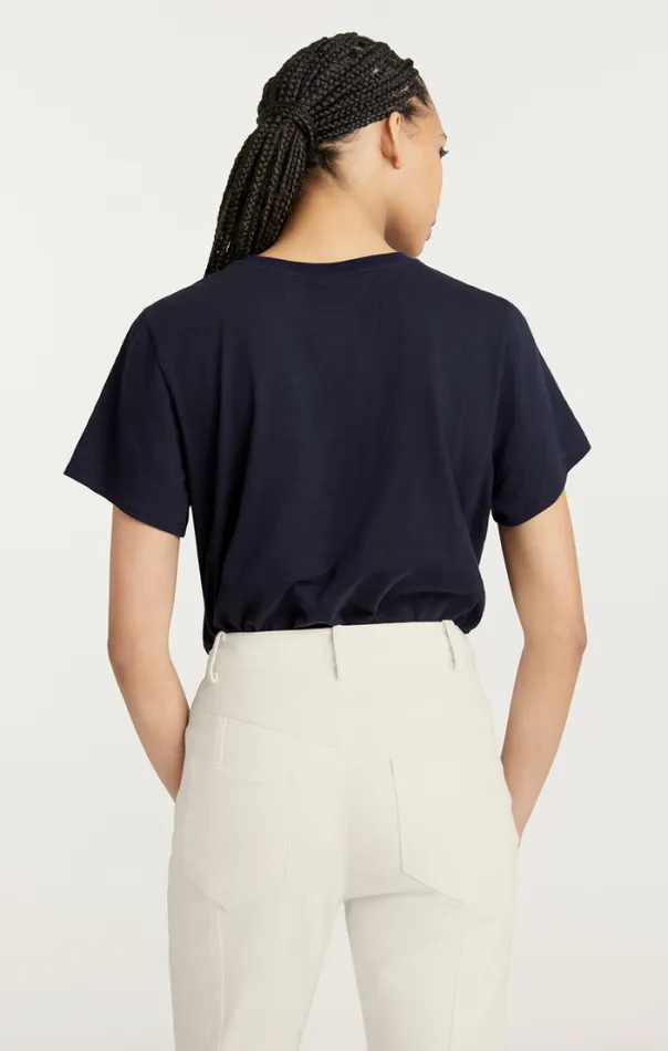 Cinq A Sept Tees Women Poplin Spell Love Tee Navywhite