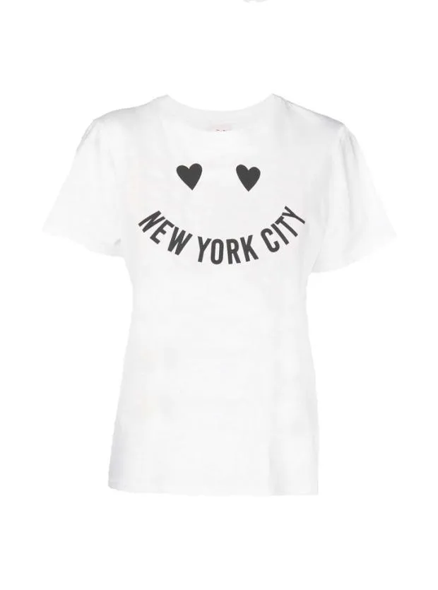 Cinq A Sept Tees Women Smiley New York Tee Whiteblack