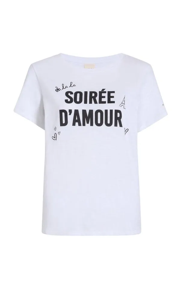 Cinq A Sept Tees Women Soiree D039amour Tee Whiteblack