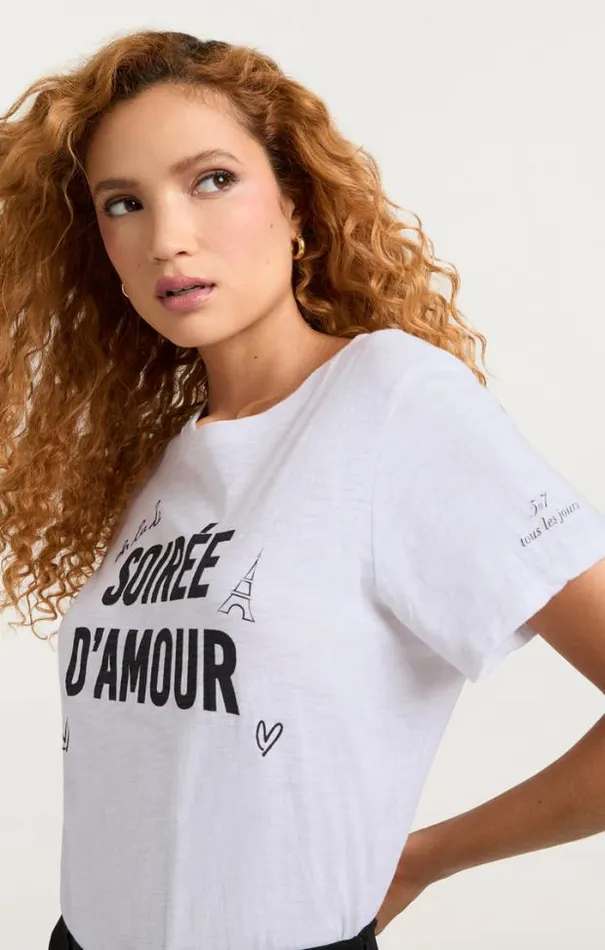 Cinq A Sept Tees Women Soiree D039amour Tee Whiteblack