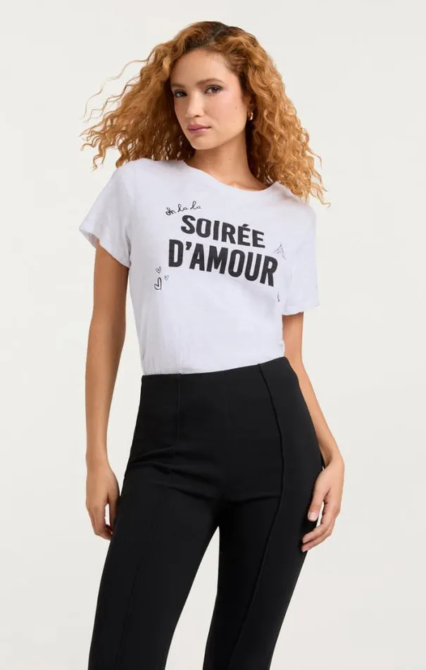 Cinq A Sept Tees Women Soiree D039amour Tee Whiteblack