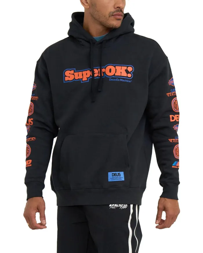Circuit Hoodie 8211 Black Men Deus Ex Machina Hoodies and Sweaters