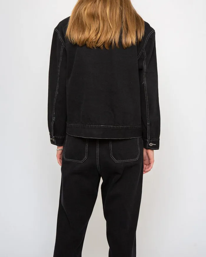Coby Jacket Oversized Fit 8211 Black Women Deus Ex Machina Outerwear Coby Jacket Oversized Fit 8211 Black Women Deus Ex Machina Outerwear