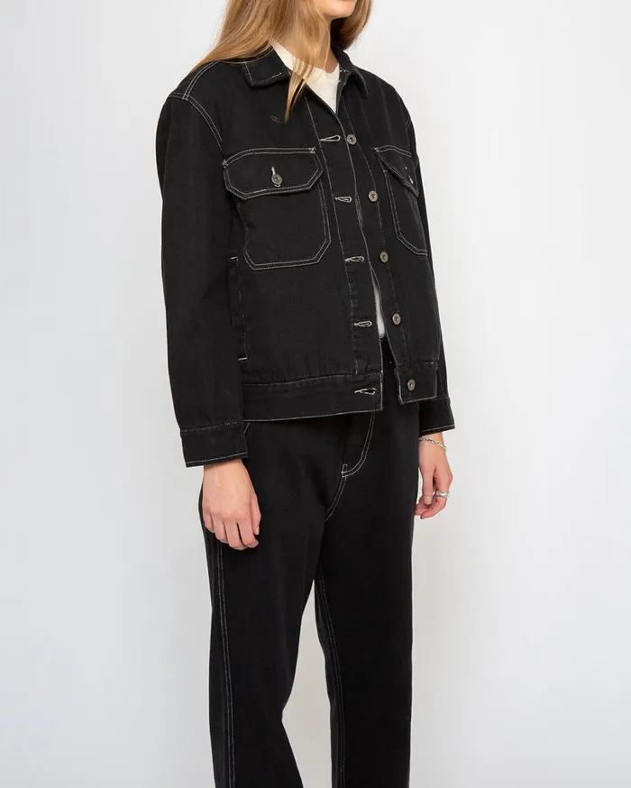 Coby Jacket Oversized Fit 8211 Black Women Deus Ex Machina Outerwear Coby Jacket Oversized Fit 8211 Black Women Deus Ex Machina Outerwear