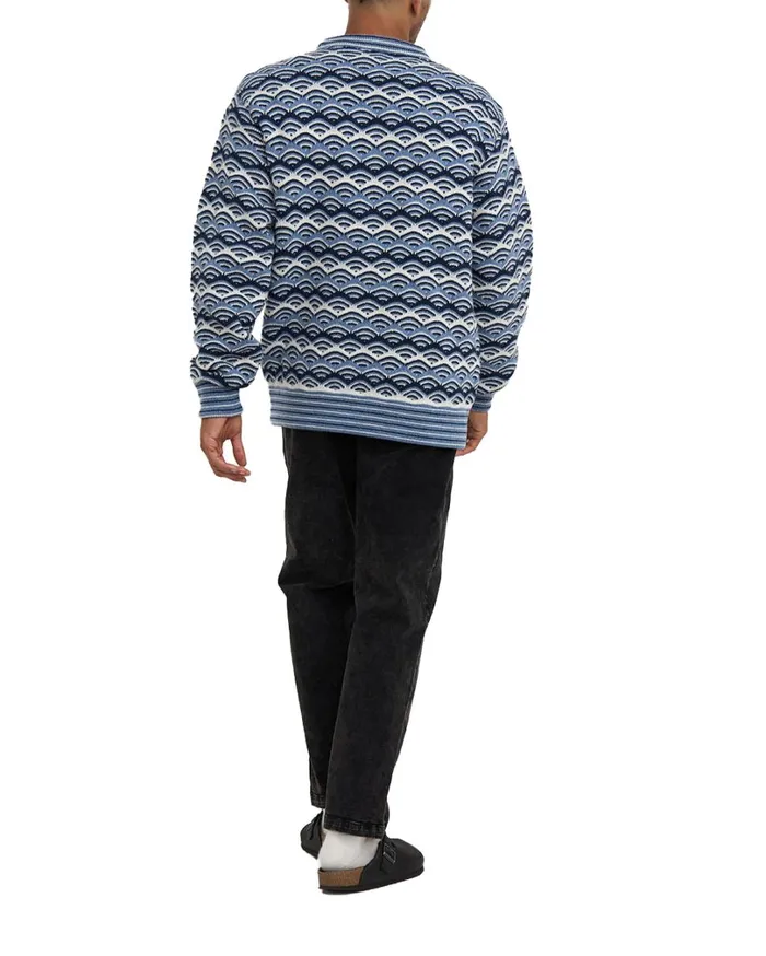 Comber Knit Sweater 8211 Maui Blue Men Deus Ex Machina Knitwear Comber Knit Sweater 8211 Maui Blue Men Deus Ex Machina Knitwear