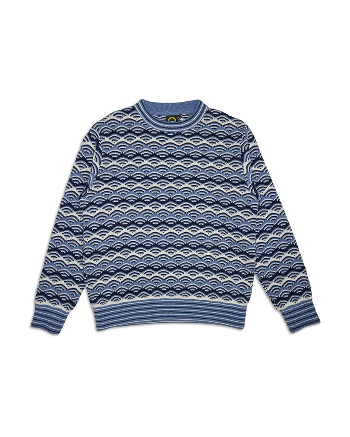 Comber Knit Sweater 8211 Maui Blue Men Deus Ex Machina Knitwear Comber Knit Sweater 8211 Maui Blue Men Deus Ex Machina Knitwear