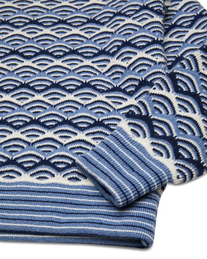 Comber Knit Sweater 8211 Maui Blue Men Deus Ex Machina Knitwear Comber Knit Sweater 8211 Maui Blue Men Deus Ex Machina Knitwear