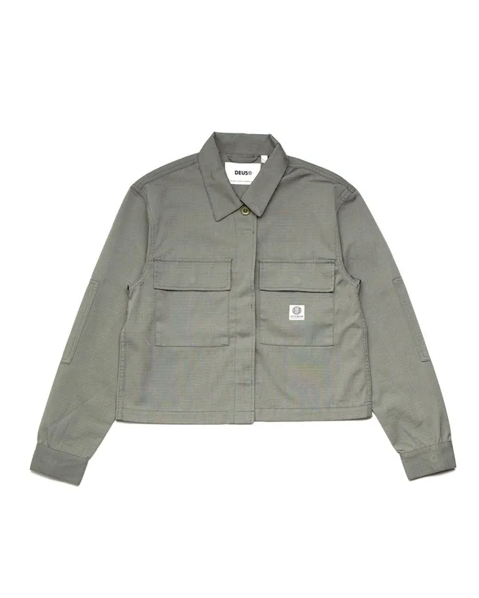 Cropped BDU Shirt 8211 Agave Green Women Deus Ex Machina Outerwear Cropped BDU Shirt 8211 Agave Green Women Deus Ex Machina Outerwear