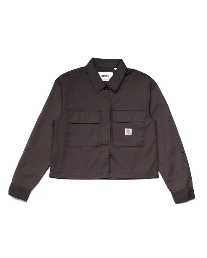 Cropped BDU Shirt 8211 Anthracite Women Deus Ex Machina Outerwear Cropped BDU Shirt 8211 Anthracite Women Deus Ex Machina Outerwear