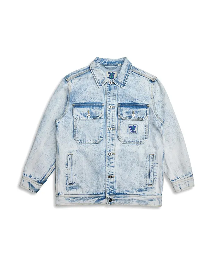 Crosby Work Jacket 8211 Indigo Acid Stonewash Women Deus Ex Machina Outerwear Crosby Work Jacket 8211 Indigo Acid Stonewash Women Deus Ex Machina Outerwear