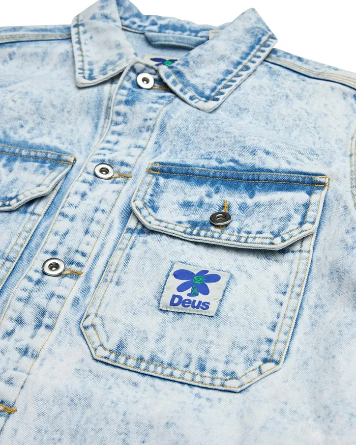 Crosby Work Jacket 8211 Indigo Acid Stonewash Women Deus Ex Machina Outerwear Crosby Work Jacket 8211 Indigo Acid Stonewash Women Deus Ex Machina Outerwear