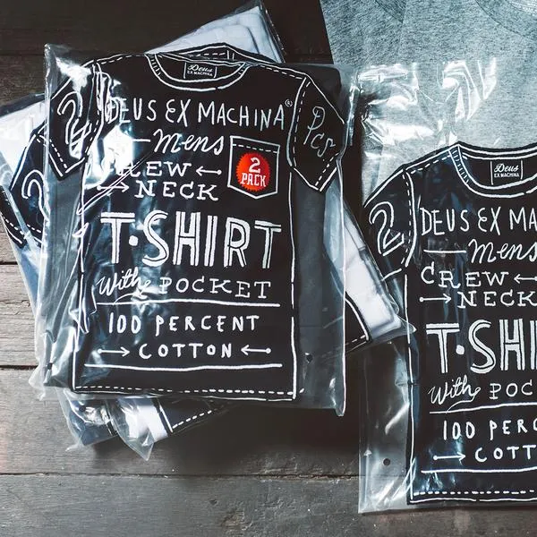 Deus 2 Pack Tees 8211 Athletic Grey Men Deus Ex Machina Classics Deus 2 Pack Tees 8211 Athletic Grey Men Deus Ex Machina Classics