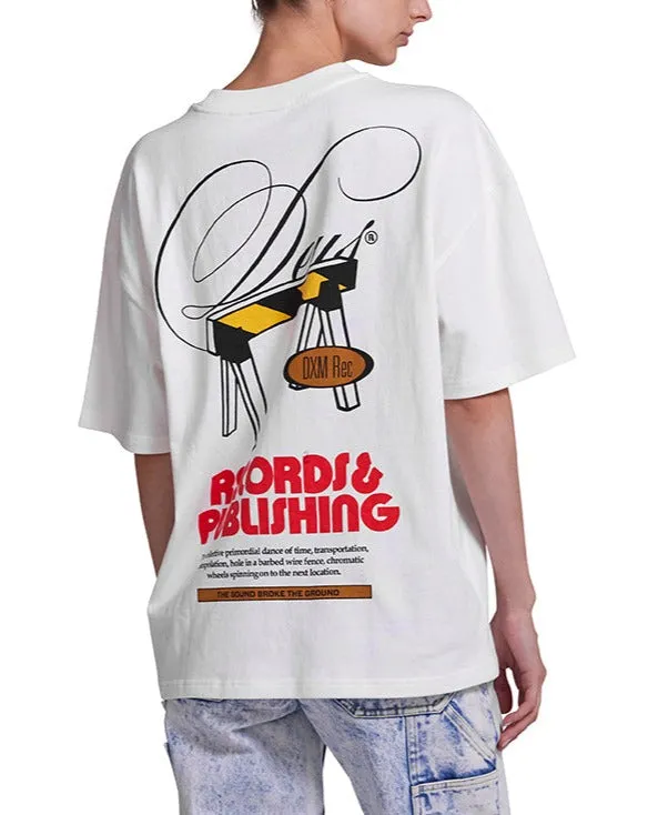 Dxw Caution Tee 8211 Vintage White Women Deus Ex Machina Tees Dxw Caution Tee 8211 Vintage White Women Deus Ex Machina Tees