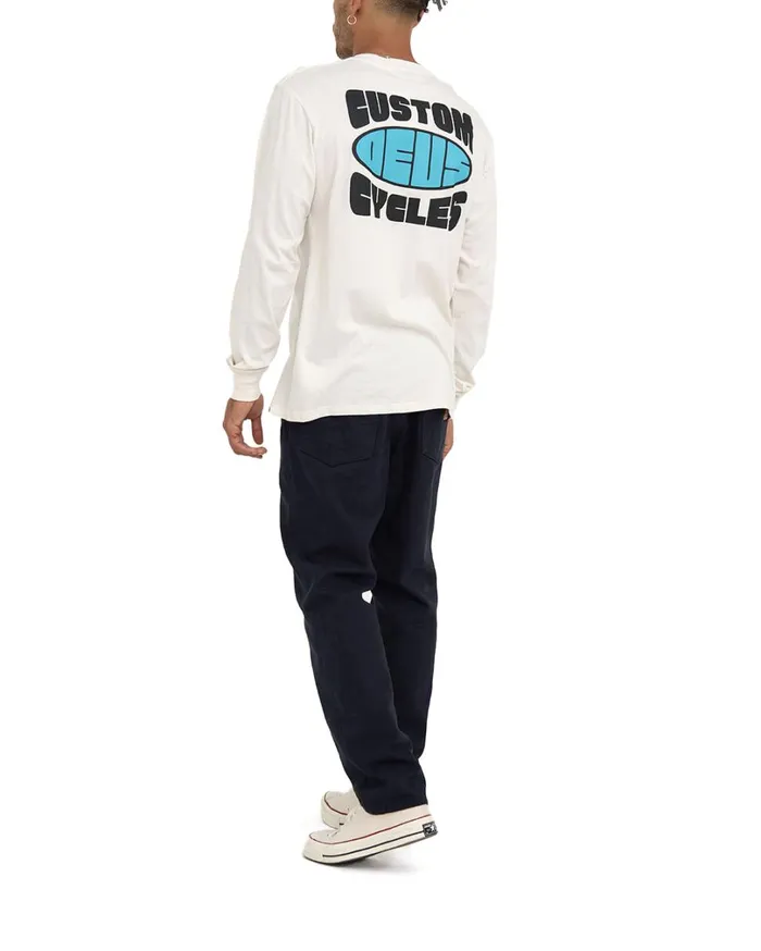 Eclipse Long Sleeve Tee 8211 Vintage White Men Deus Ex Machina Tees Eclipse Long Sleeve Tee 8211 Vintage White Men Deus Ex Machina Tees