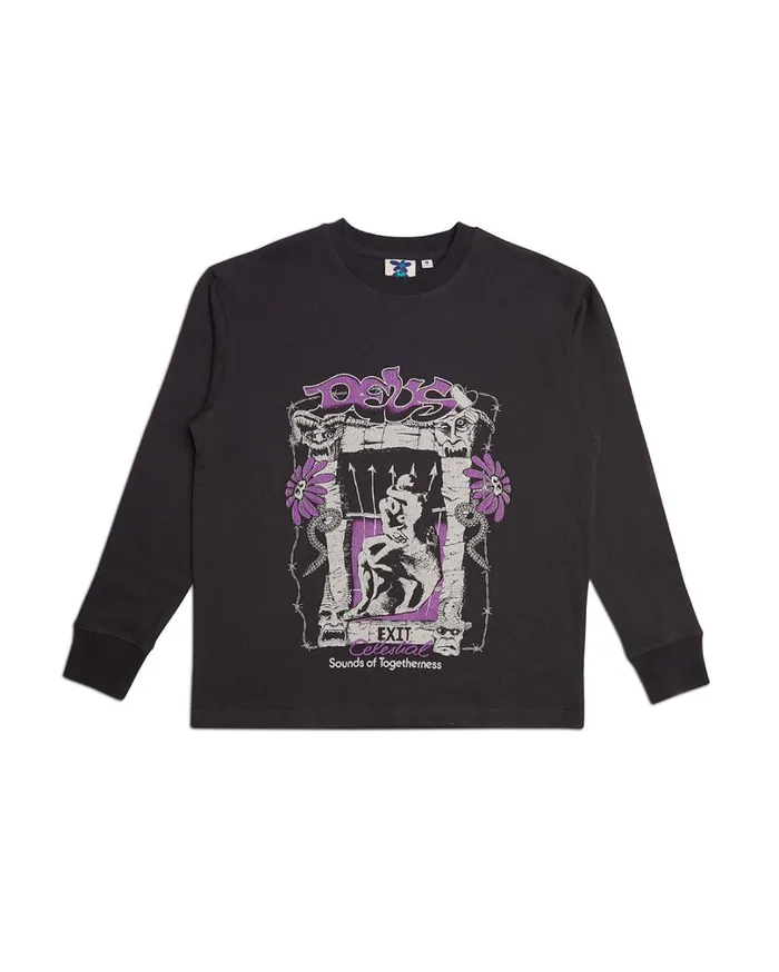 Embrace Long Sleeve Tee 8211 Anthracite Women Deus Ex Machina Tees Embrace Long Sleeve Tee 8211 Anthracite Women Deus Ex Machina Tees