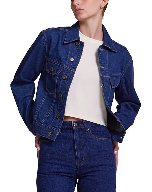 Exposure Jacket 8211 Vintage Blue Denim Women Deus Ex Machina Outerwear