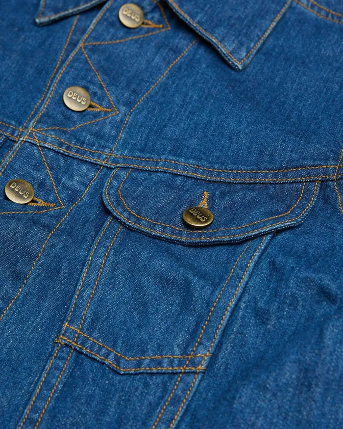 Exposure Jacket 8211 Vintage Blue Denim Women Deus Ex Machina Outerwear Exposure Jacket 8211 Vintage Blue Denim Women Deus Ex Machina Outerwear