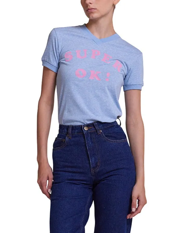 Faye Ringer Tee 8211 Baby Blue Women Deus Ex Machina Tees