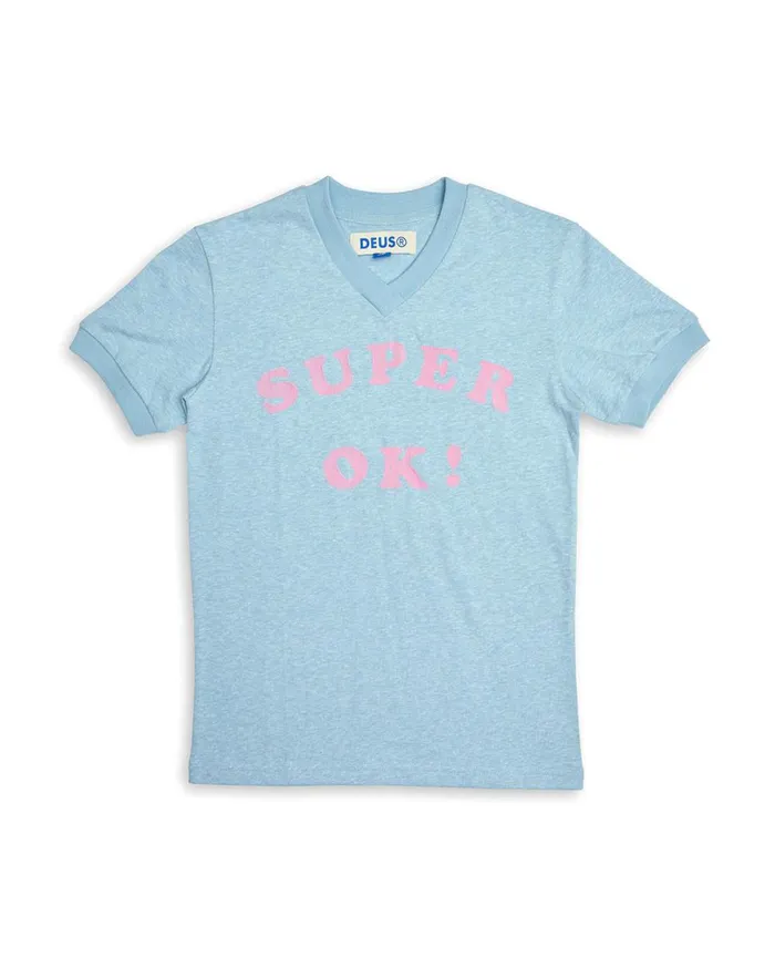 Faye Ringer Tee 8211 Baby Blue Women Deus Ex Machina Tees Faye Ringer Tee 8211 Baby Blue Women Deus Ex Machina Tees