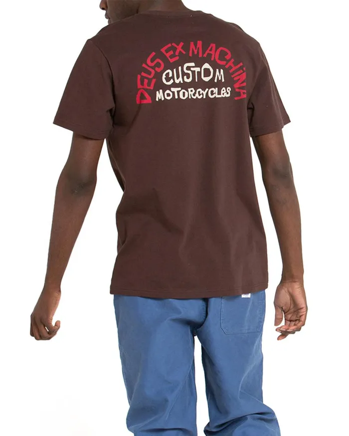 Flash Tee 8211 Choc Brown Men Deus Ex Machina Tees Flash Tee 8211 Choc Brown Men Deus Ex Machina Tees