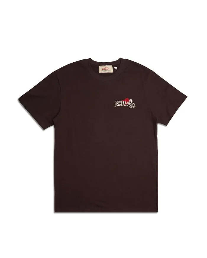 Flash Tee 8211 Choc Brown Men Deus Ex Machina Tees Flash Tee 8211 Choc Brown Men Deus Ex Machina Tees