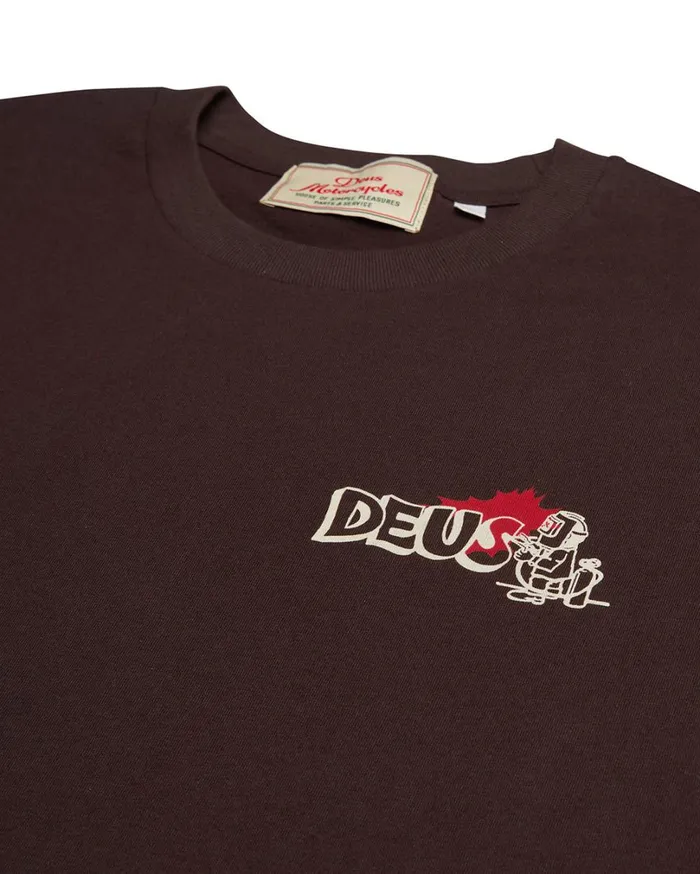 Flash Tee 8211 Choc Brown Men Deus Ex Machina Tees Flash Tee 8211 Choc Brown Men Deus Ex Machina Tees