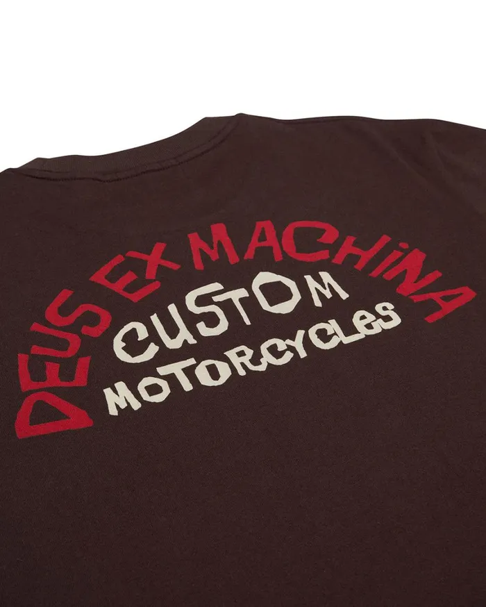 Flash Tee 8211 Choc Brown Men Deus Ex Machina Tees Flash Tee 8211 Choc Brown Men Deus Ex Machina Tees