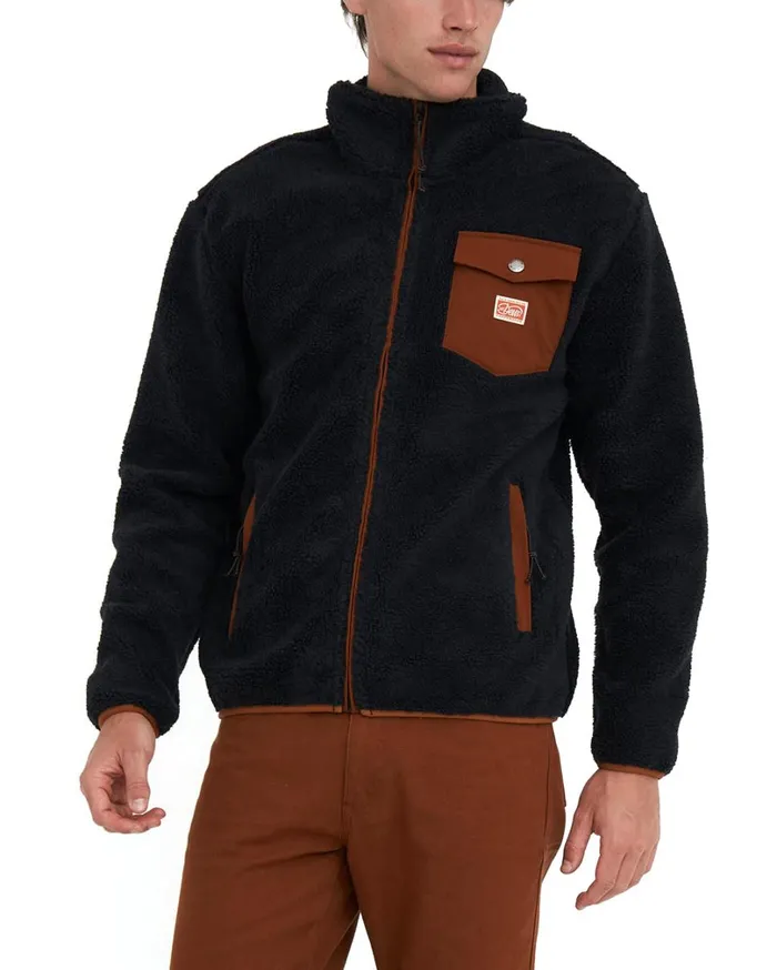 Fletcher Fleece 8211 Black Men Deus Ex Machina Hoodies and Sweaters