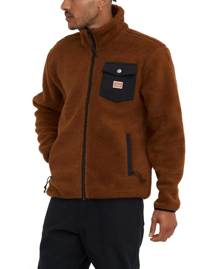 Fletcher Fleece 8211 Tan Men Deus Ex Machina Hoodies and Sweaters