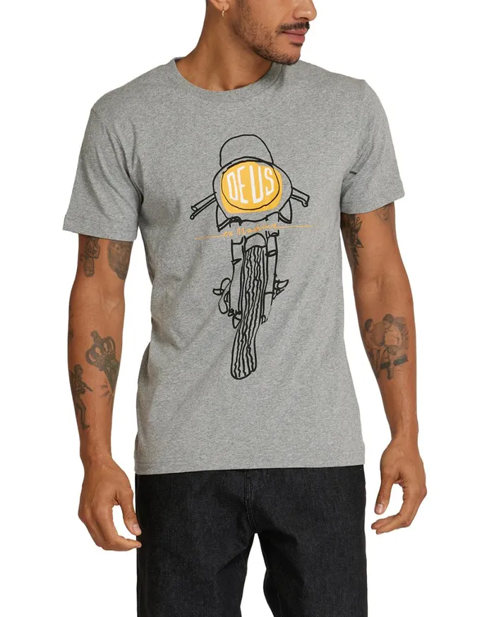 Frontal Matchless Tee 8211 Grey Marle Men Deus Ex Machina Tees