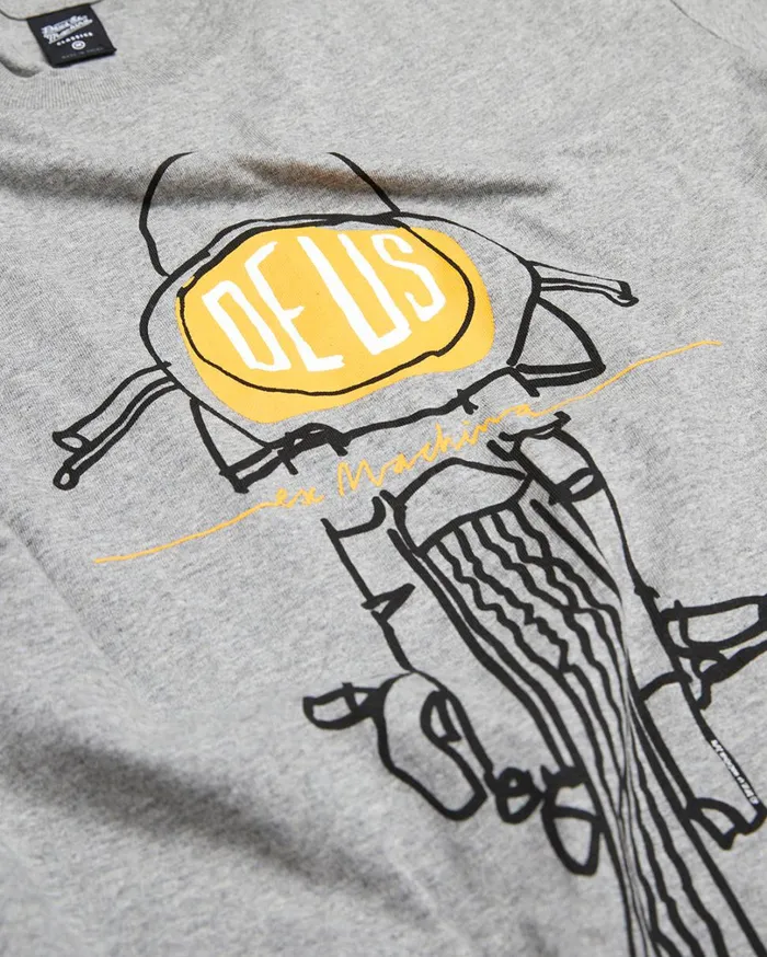 Frontal Matchless Tee 8211 Grey Marle Men Deus Ex Machina Tees Frontal Matchless Tee 8211 Grey Marle Men Deus Ex Machina Tees
